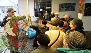 Our wards at the exhibition of works of Ukrainian designer Slava Zaymak